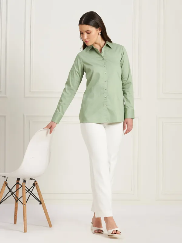 Pristine Button Down Shirt-Sage Green sold by Salt Attire