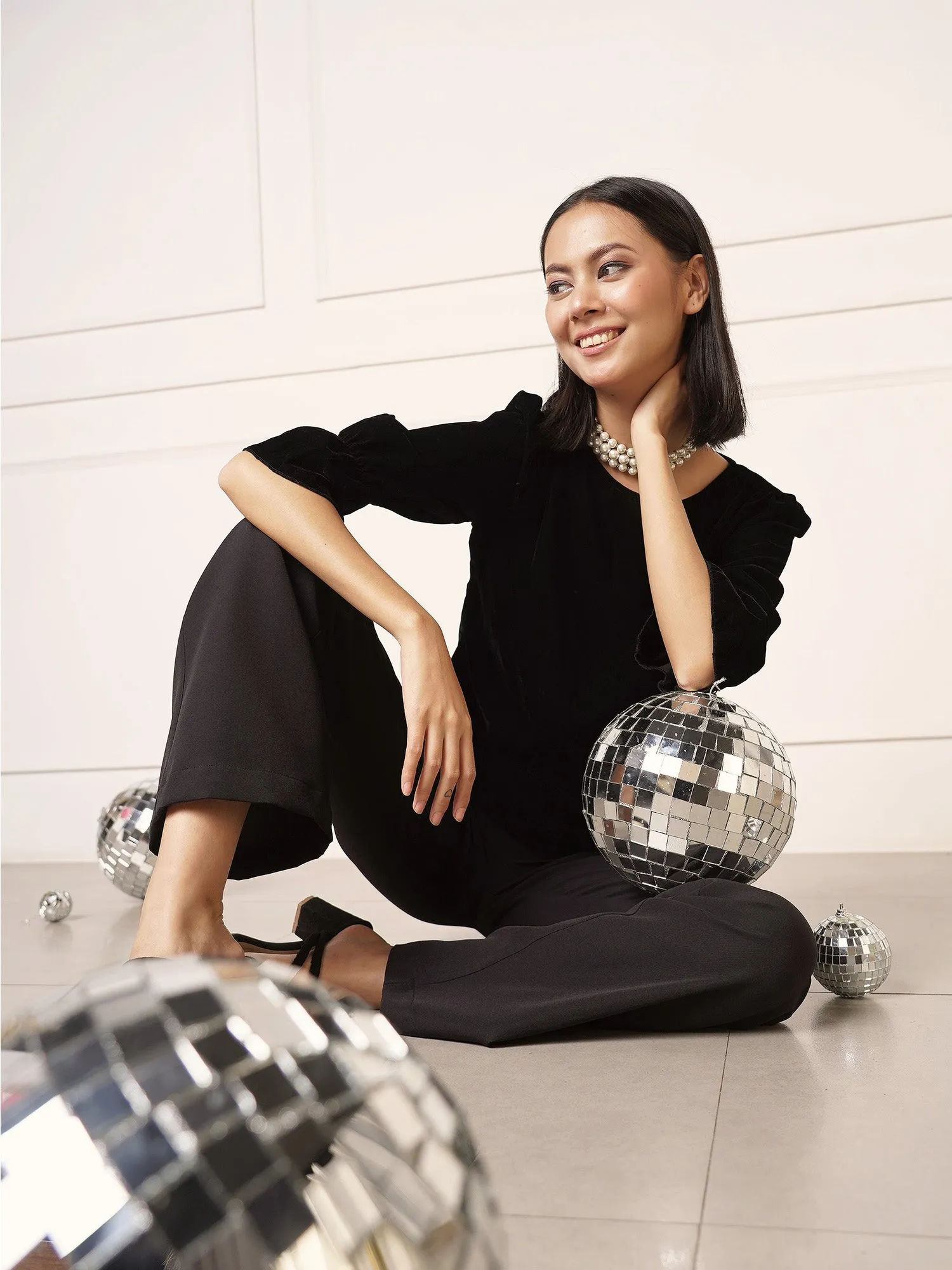 Jennifer Boat Neck Top-Black sold by Salt Attire product image thumbnail 4