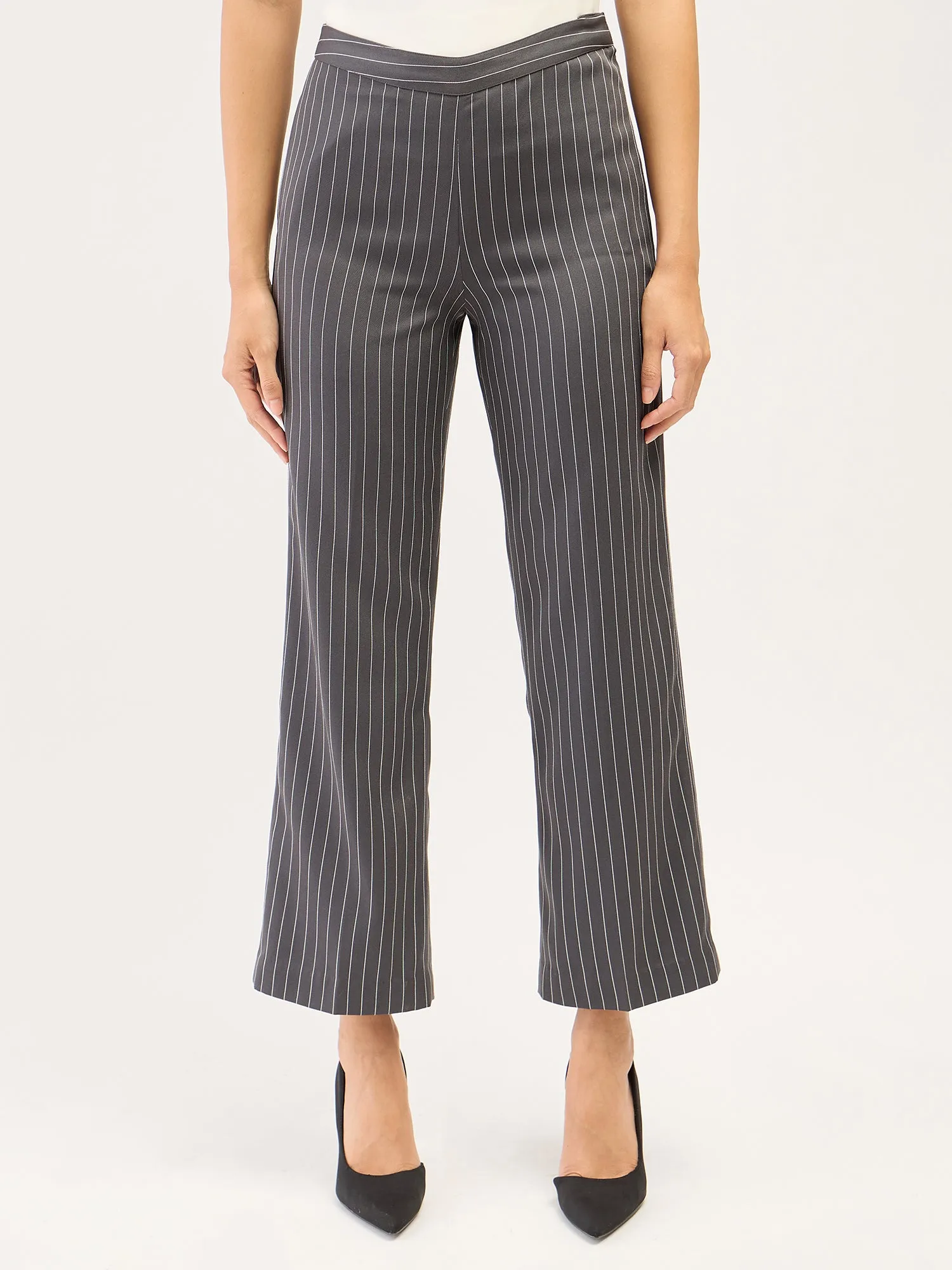 Liberal Striped Formal Side Zip Pant - Grey/white sold by Salt Attire product image thumbnail 5