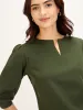 Iridium Puffed Sleeves Top-Olive sold by Salt Attire