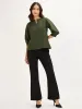 Iridium Puffed Sleeves Top-Olive sold by Salt Attire