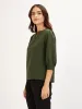 Iridium Puffed Sleeves Top-Olive sold by Salt Attire