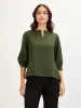 Iridium Puffed Sleeves Top-Olive sold by Salt Attire