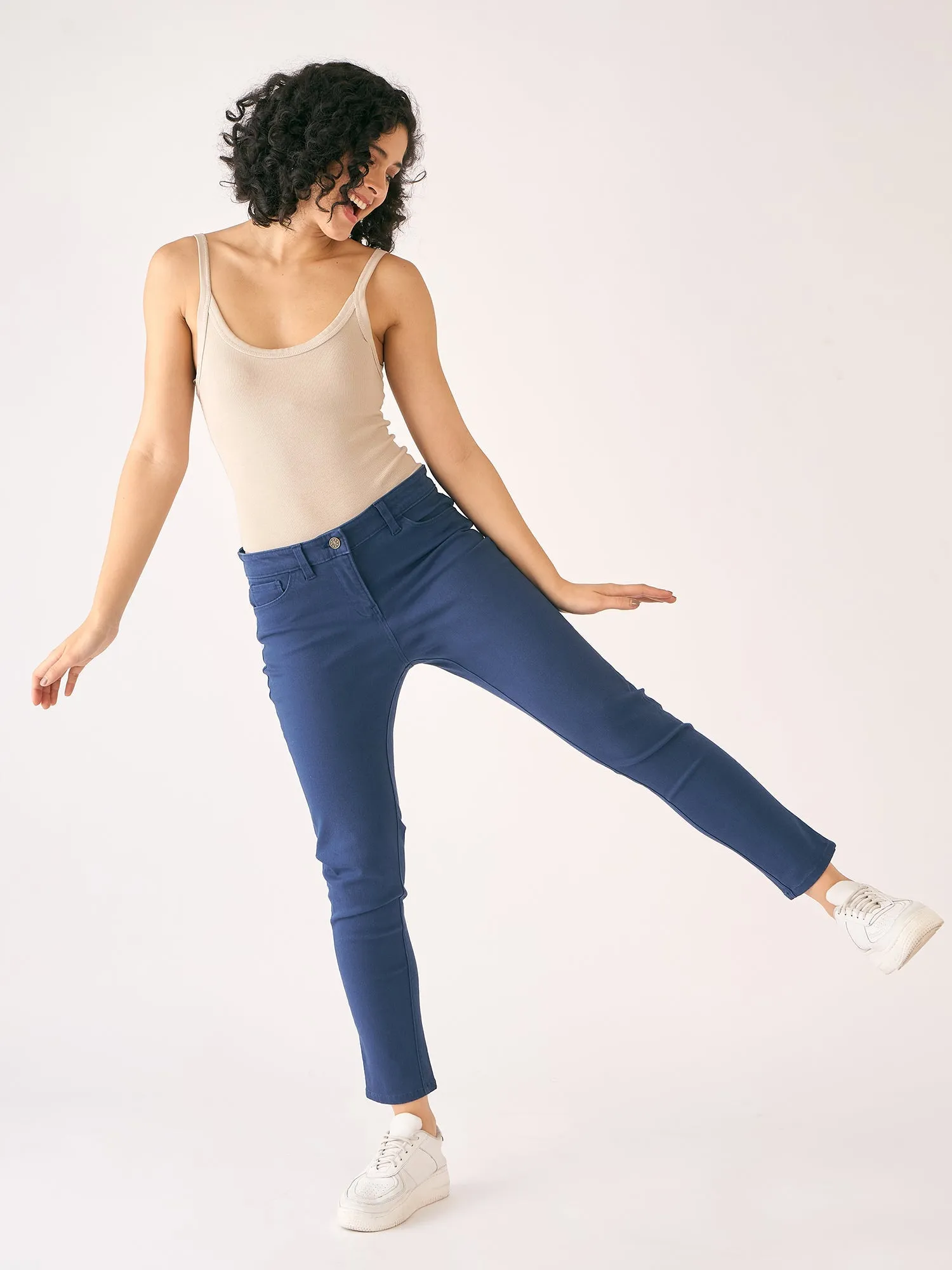 Urban Twill Mid Rise Slim Fit Pants-Blue sold by Salt Attire