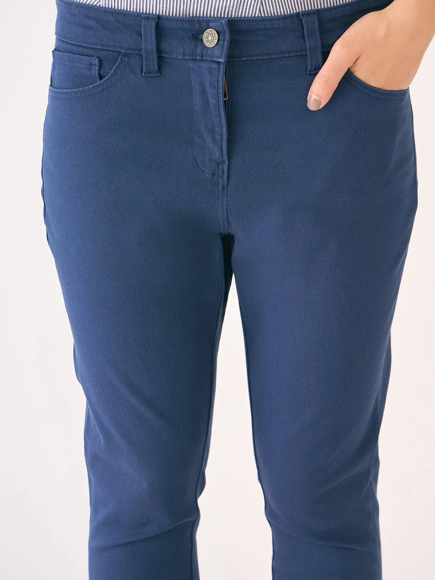 Urban Twill Mid Rise Slim Fit Pants-Blue sold by Salt Attire product image thumbnail 2
