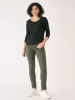 Urban Twill Mid Rise Slim Fit Pants-Olive sold by Salt Attire