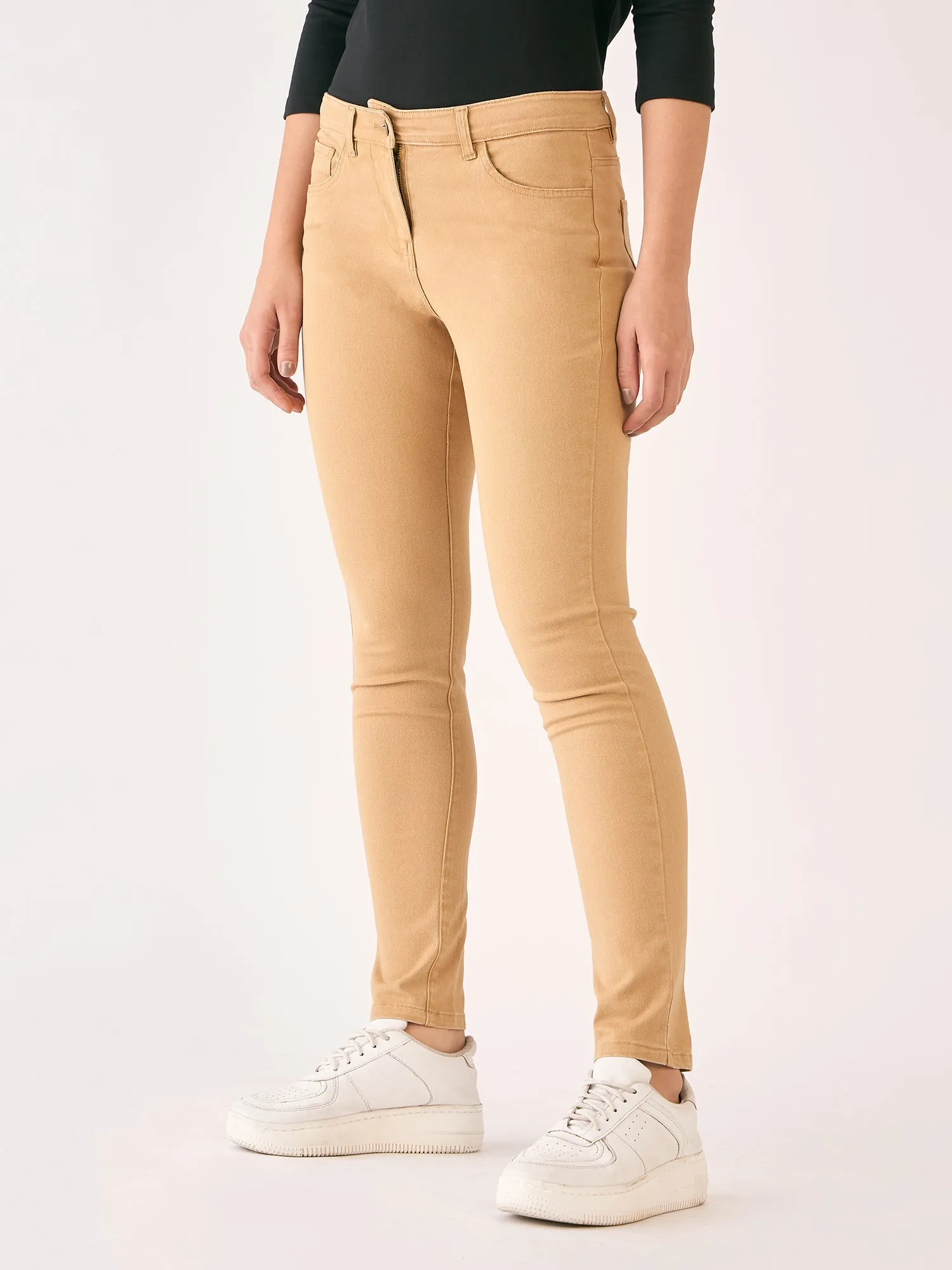 Urban Twill Mid Rise Slim Fit Pants-Tan sold by Salt Attire product image thumbnail 5