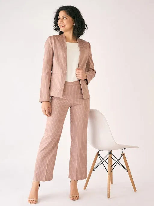 Liberal Striped Formal Side Zip Pant-Cedar/White sold by Salt Attire product image thumbnail 4