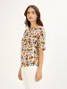 Bliss Tee Floral Boat Neck T-Shirt-Multicolor sold by Salt Attire
