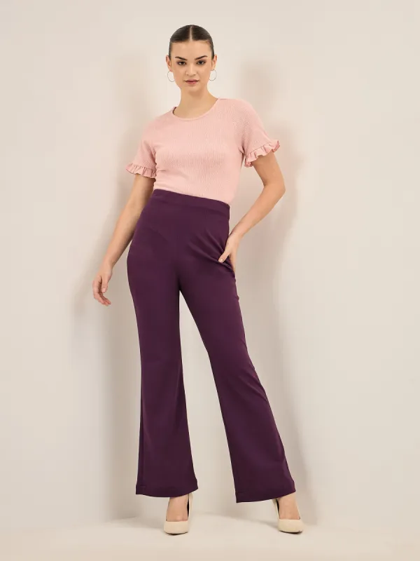 Supple Tee-Pink Ruffled Sleeves T-Shirt - Pink sold by Salt Attire