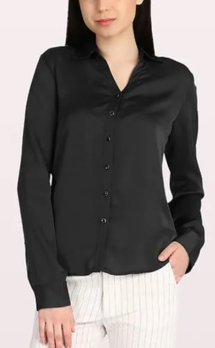 Royal-Black Sheen Shirt - Black sold by Salt Attire product image thumbnail 5