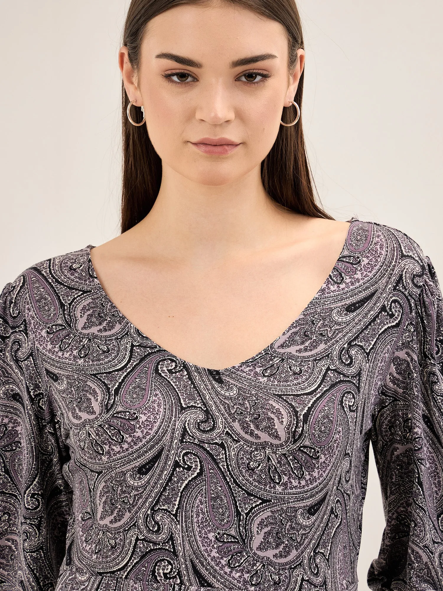 Persia Paisley Fit and Flared Dress - Multicolor sold by Salt Attire product image thumbnail 4