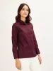 Perfect-Plum Princess Seam Contrast Detail Shirt - Plum sold by Salt Attire