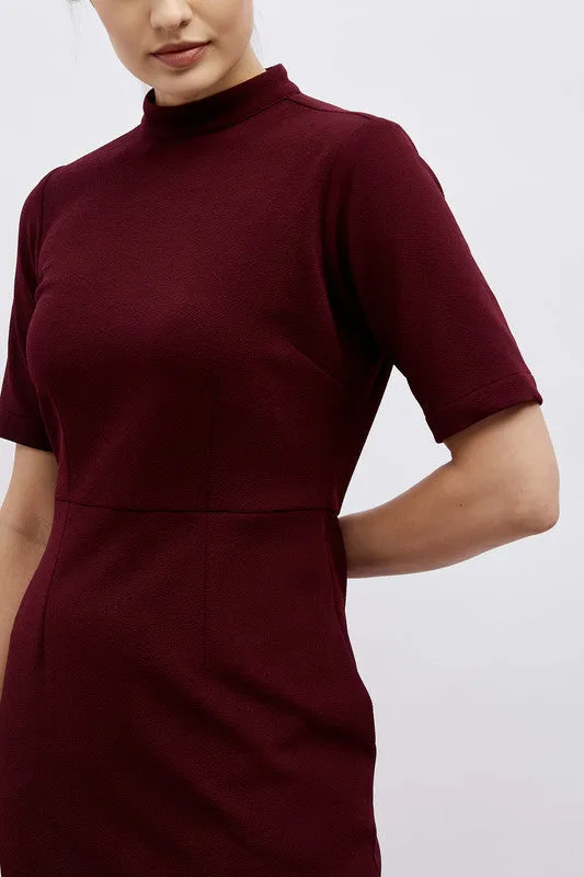 Nutmeg Fall-Winter High Neck Dress - Brown sold by Salt Attire product image thumbnail 4