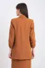 Spunky Ruched sleeve blazer - Tan Brown sold by Salt Attire