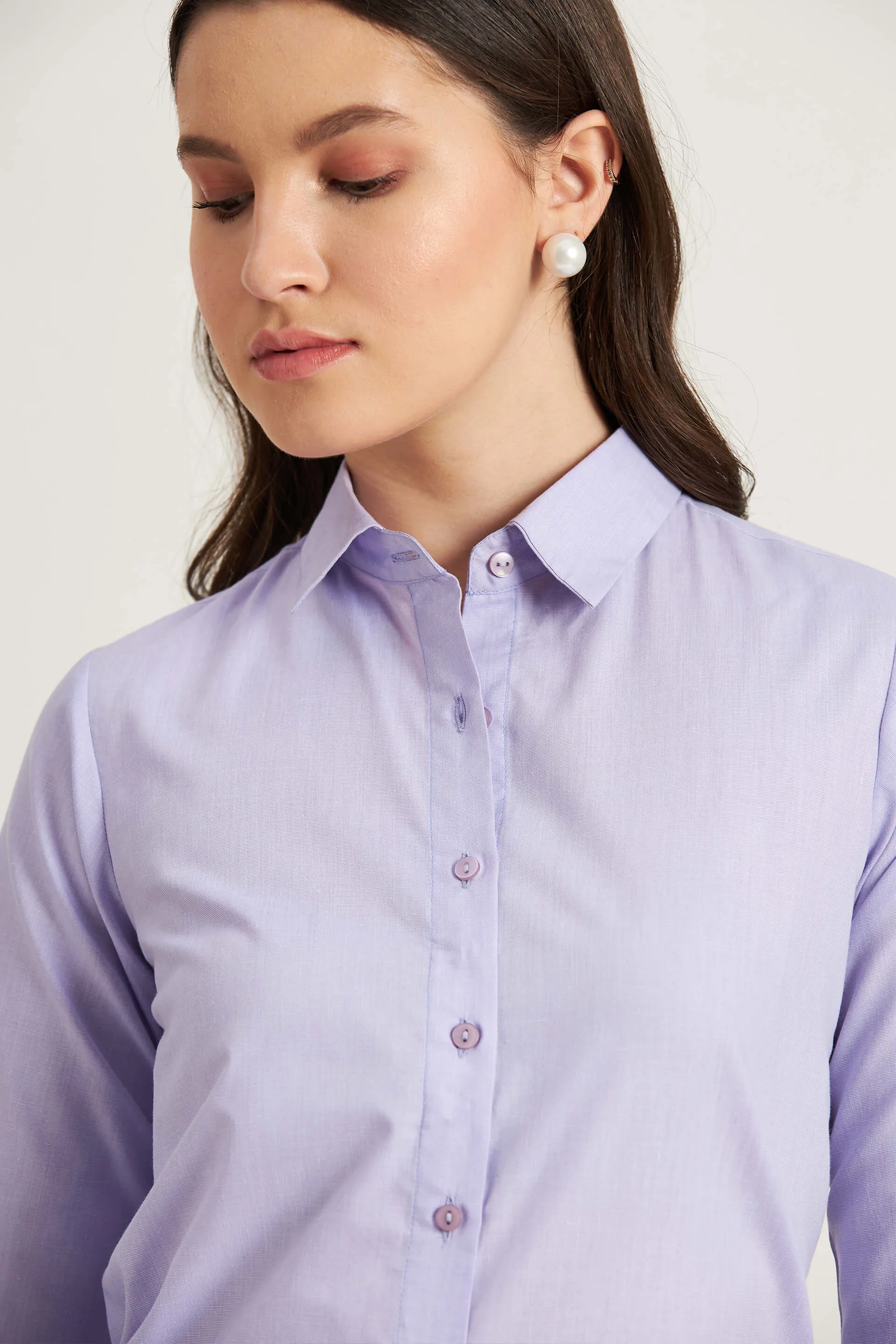 Pristine Button Down Shirt - Lavender sold by Salt Attire product image thumbnail 4