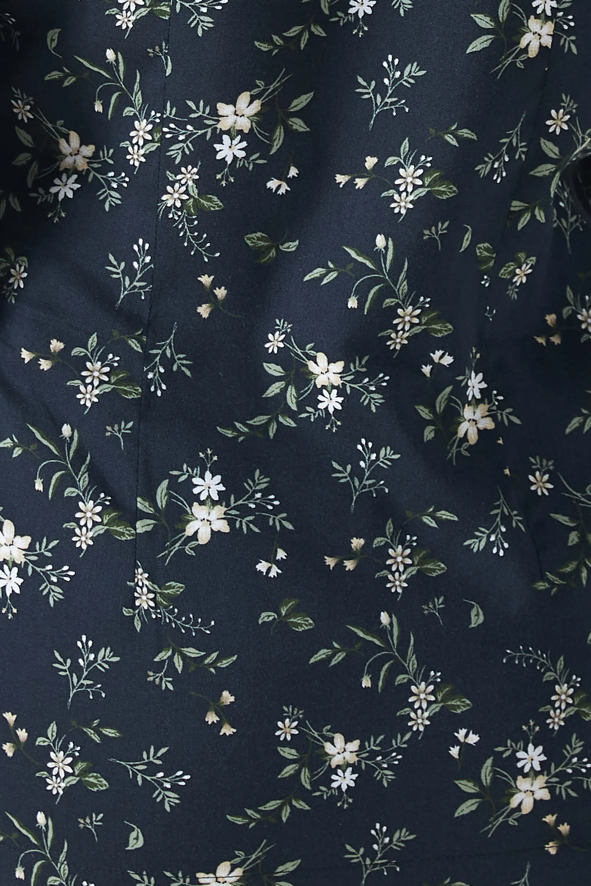 Jasper Floral High-Low Pleated Top - Black sold by Salt Attire product image thumbnail 5