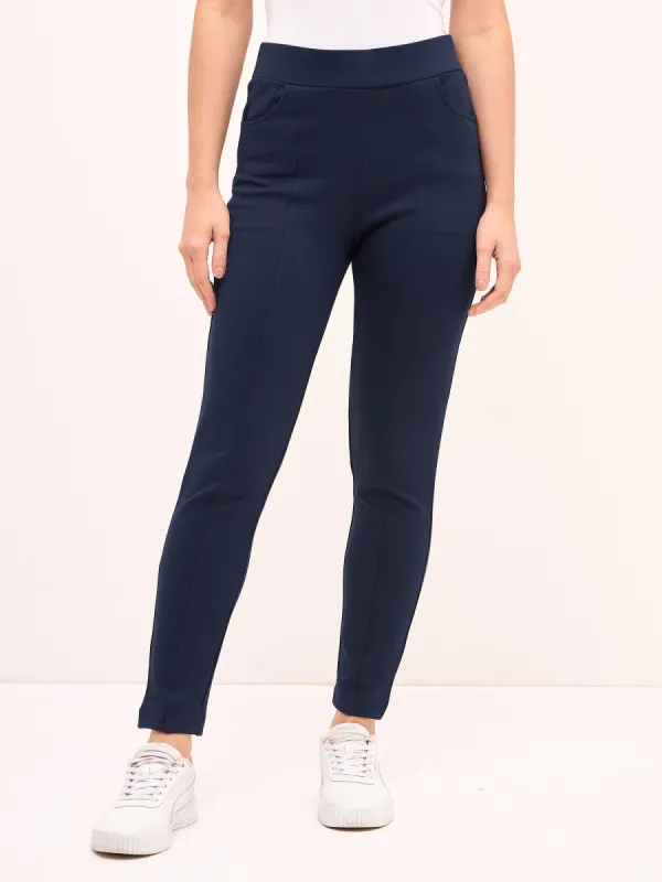 Flex Pull On Slim Jeggings - Navy sold by Salt Attire