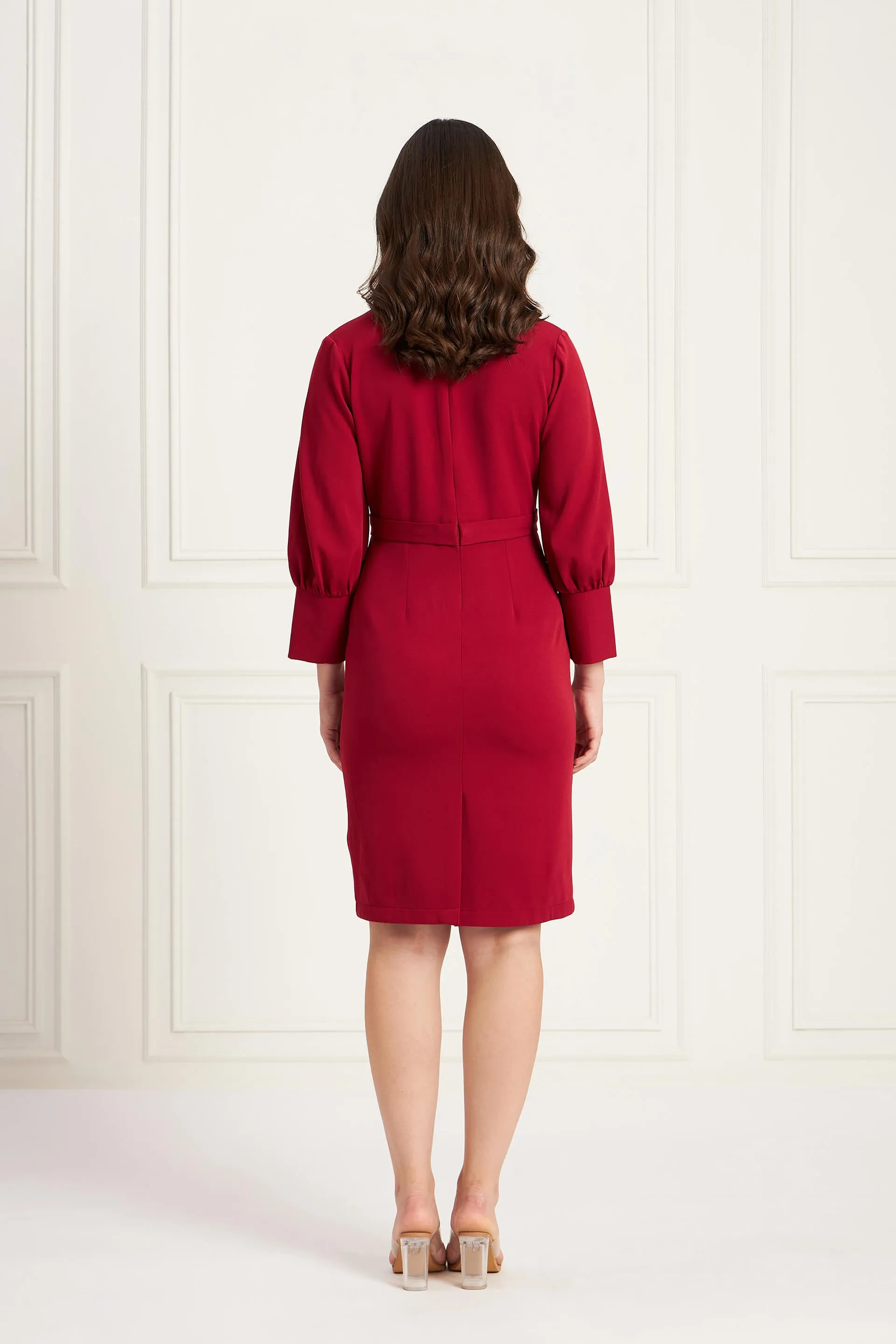 Exuberant Sheath Dress - Viva Magenta sold by Salt Attire product image thumbnail 3