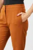 Courteous Flared Mid Rise Pants - Tan Brown sold by Salt Attire