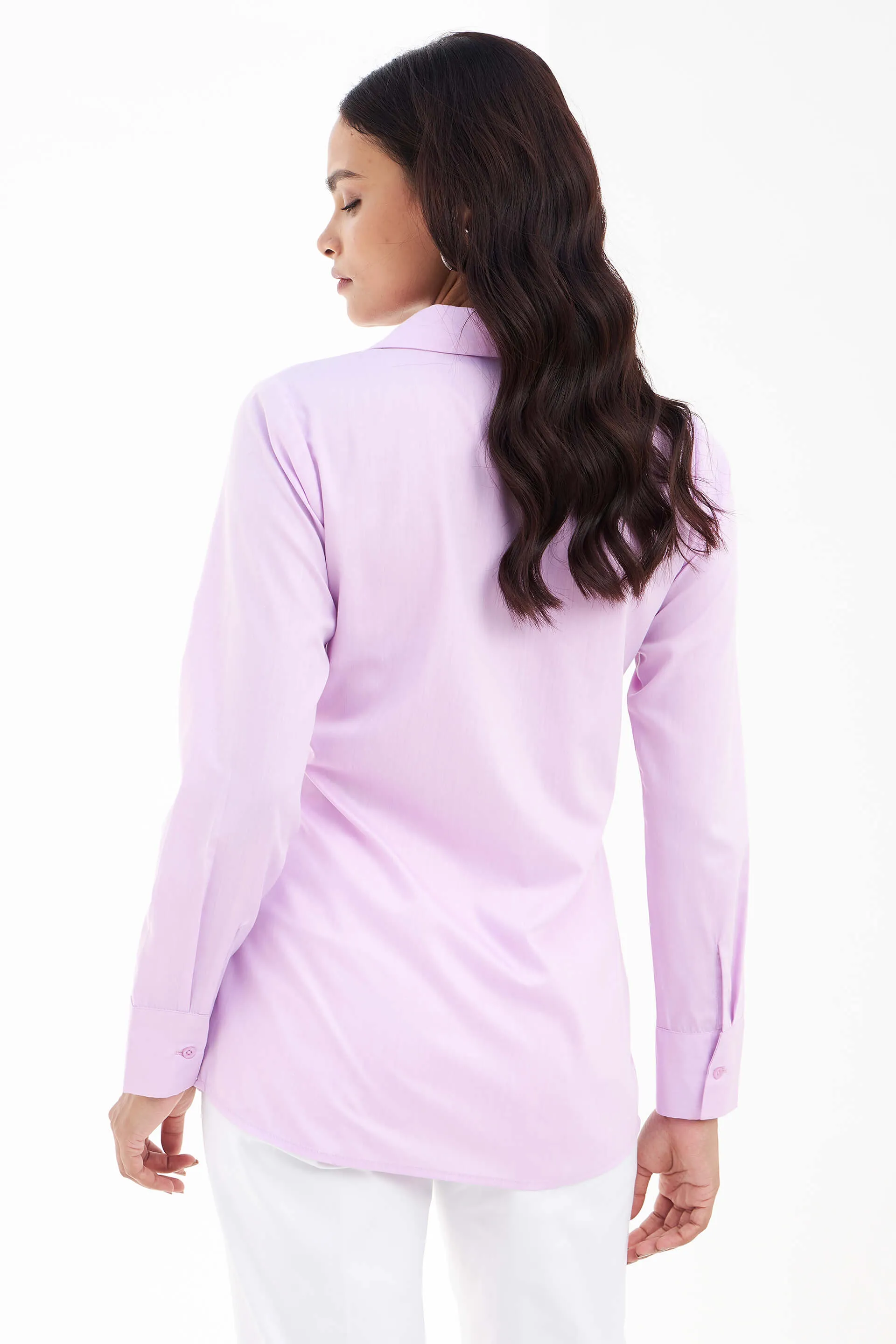 Allure Collared Long Top - Lilac sold by Salt Attire product image thumbnail 3