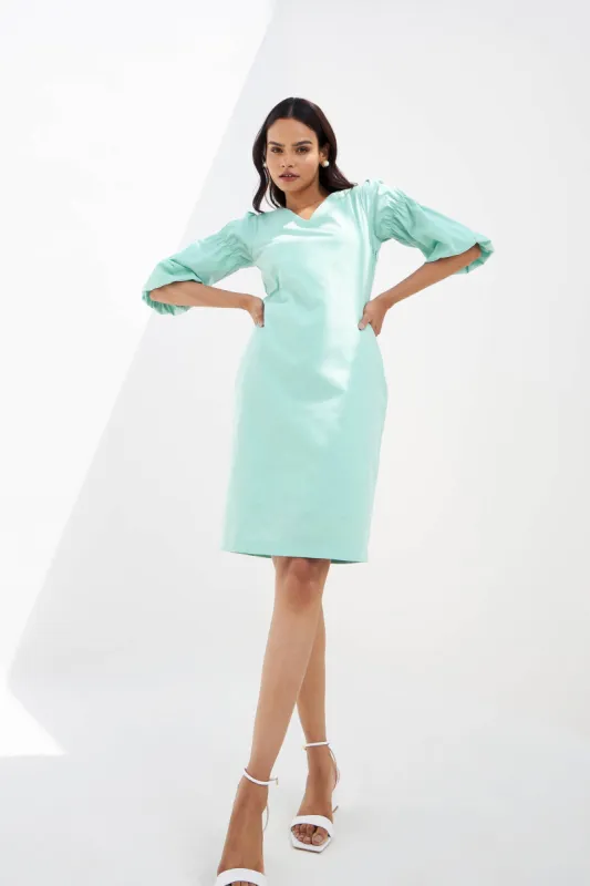 Rimini Shift Dress - Aqua sold by Salt Attire