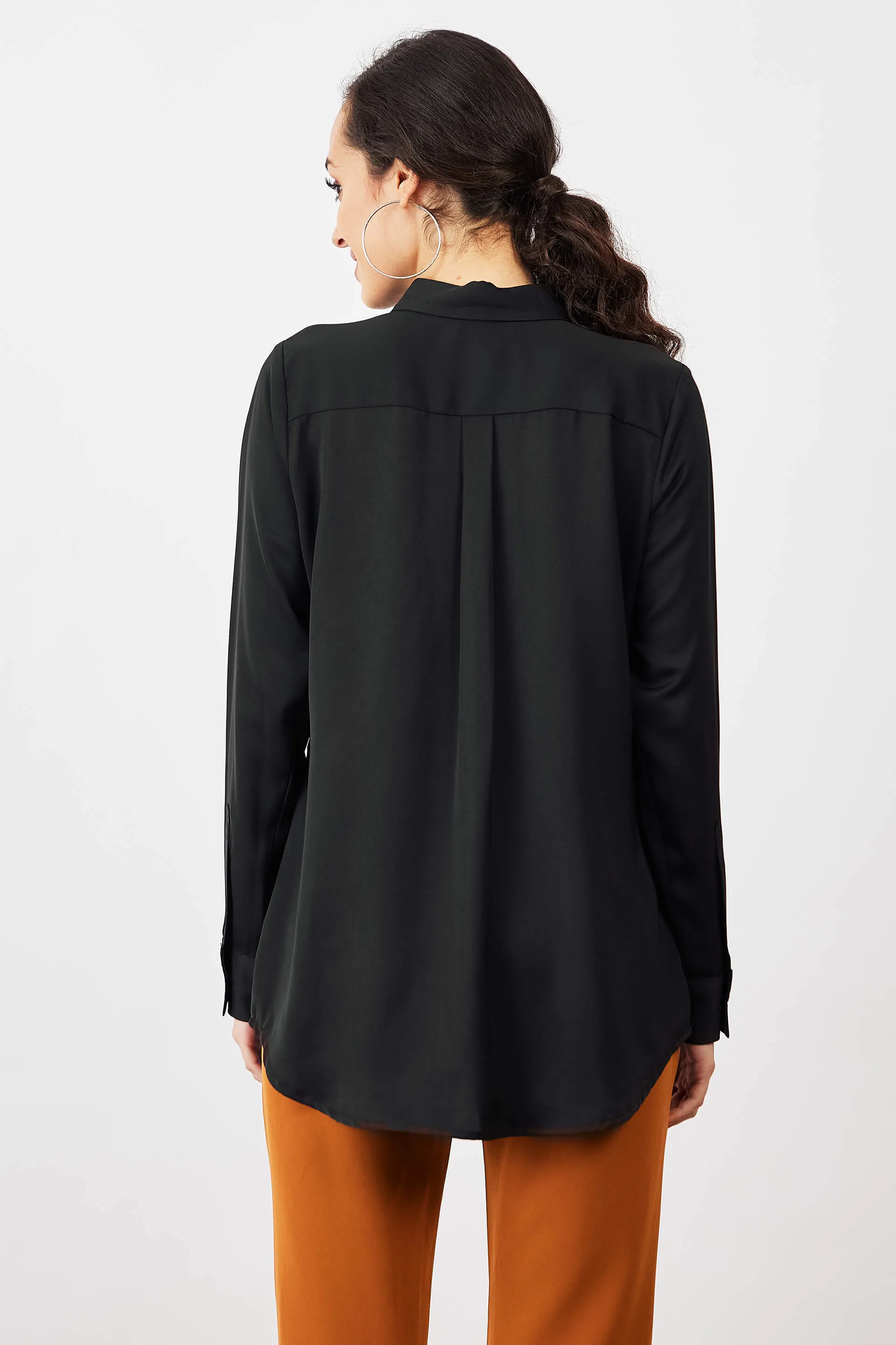 Moontini Concealed Placket Shirt - Black sold by Salt Attire product image thumbnail 3