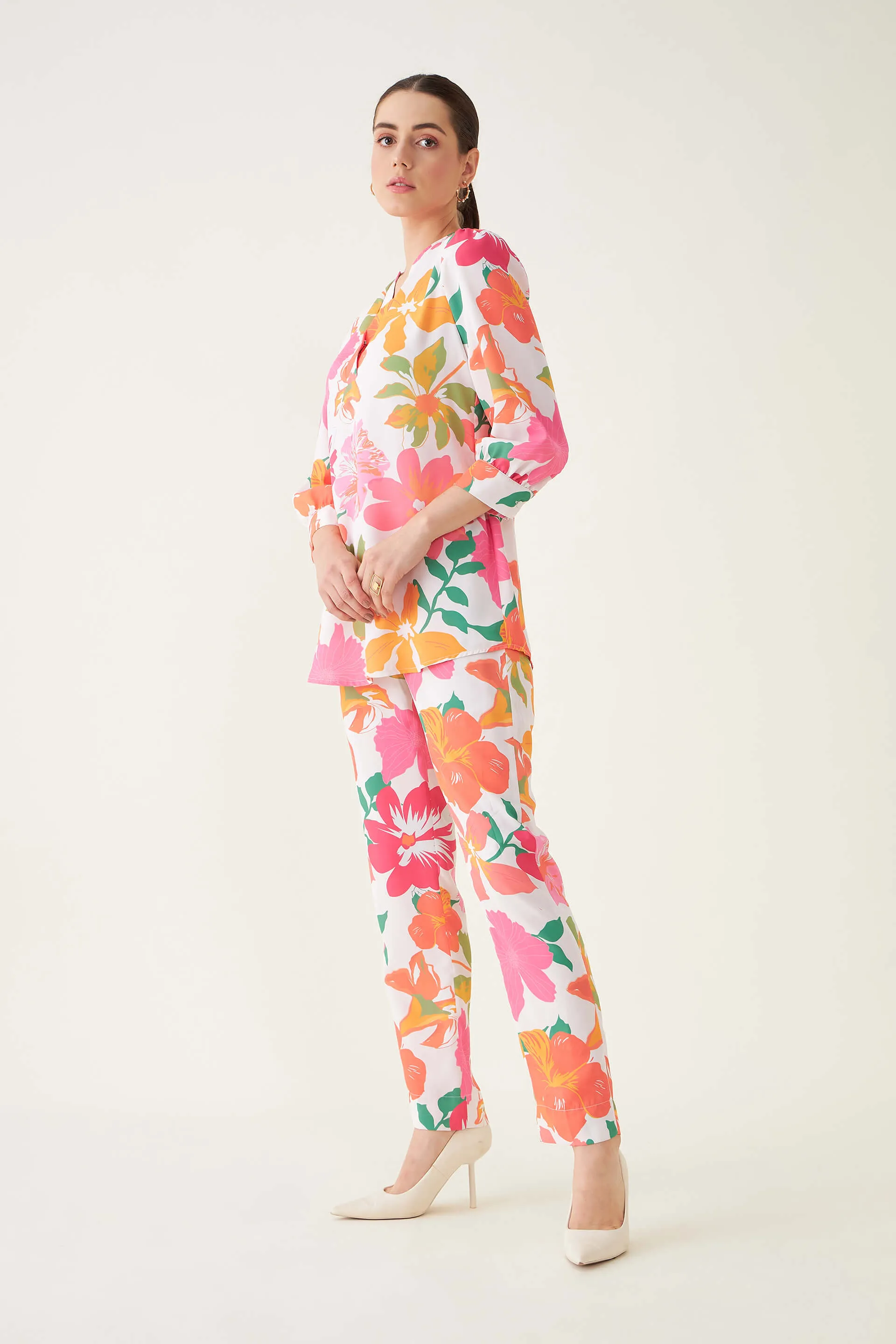Mesmeric Co-ord Set Floral Co-Ord Set - Multicolor sold by Salt Attire product image thumbnail 2