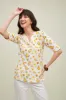 Marseille Floral V-Neck Top - Multicolor sold by Salt Attire
