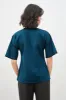Gracious Contrast Piping Top - Teal sold by Salt Attire
