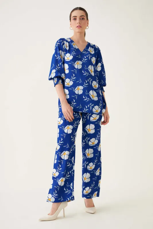 Blue Spruce Co-ord Set Floral Co-Ord Set - Blue/White sold by Salt Attire