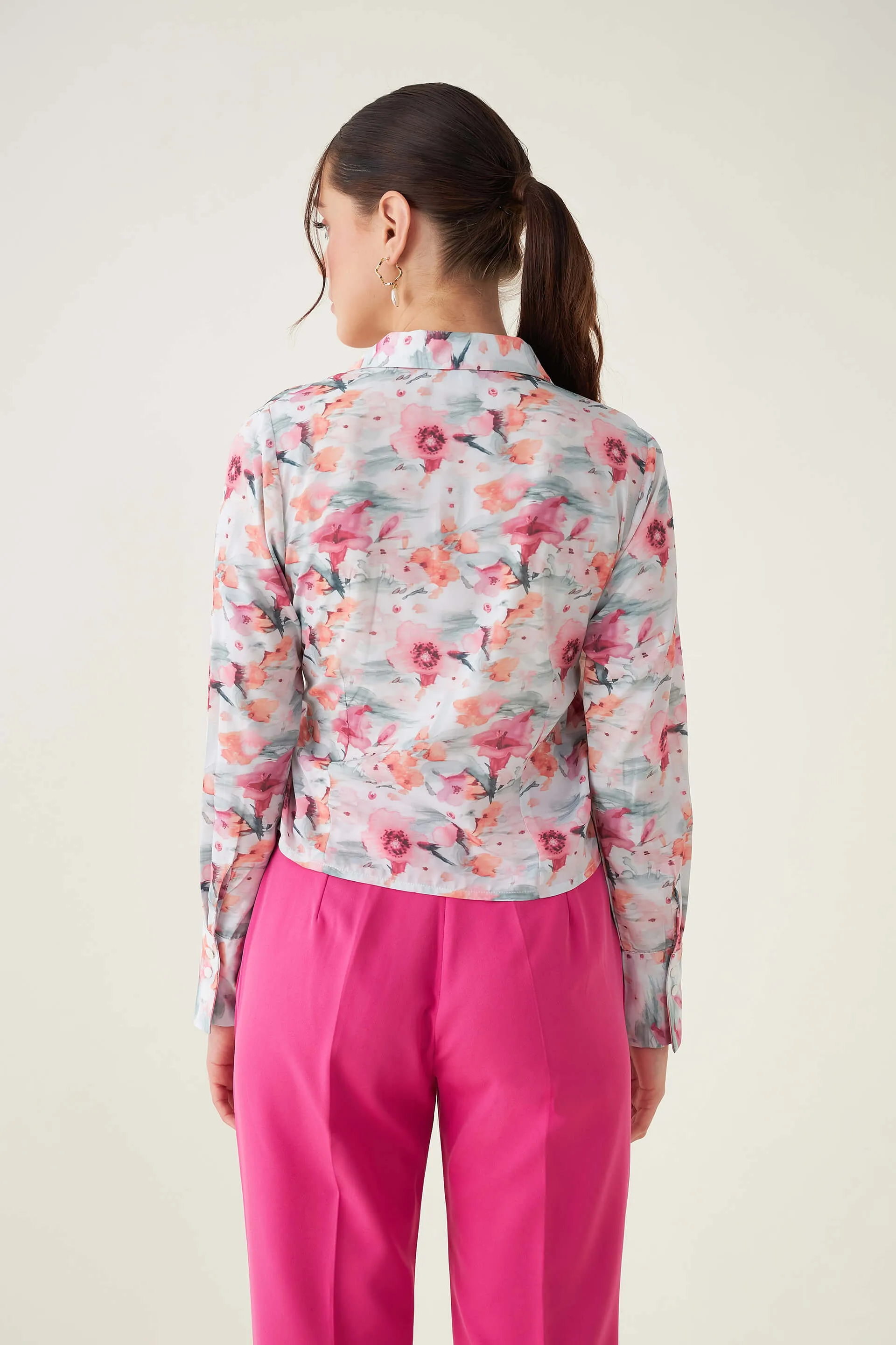 Bella Floral Wrap Top - Multicolor sold by Salt Attire product image thumbnail 3