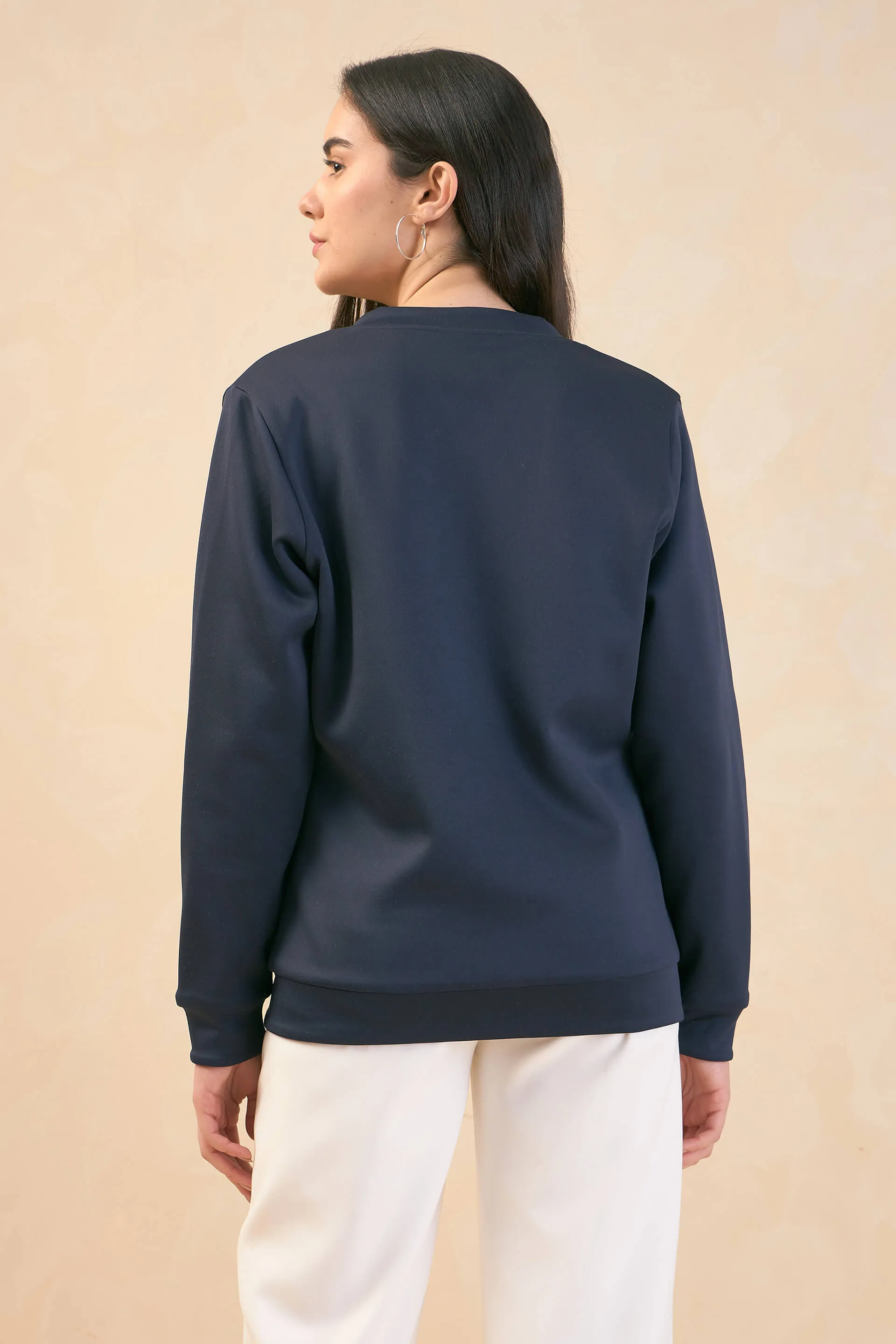 Gio Reversible Bomber Jacket - Blue & Grey sold by Salt Attire product image thumbnail 3