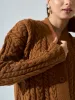 Nordic-Tan Cable Knit Cardigan - Tan sold by Salt Attire
