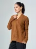 Nordic-Tan Cable Knit Cardigan - Tan sold by Salt Attire