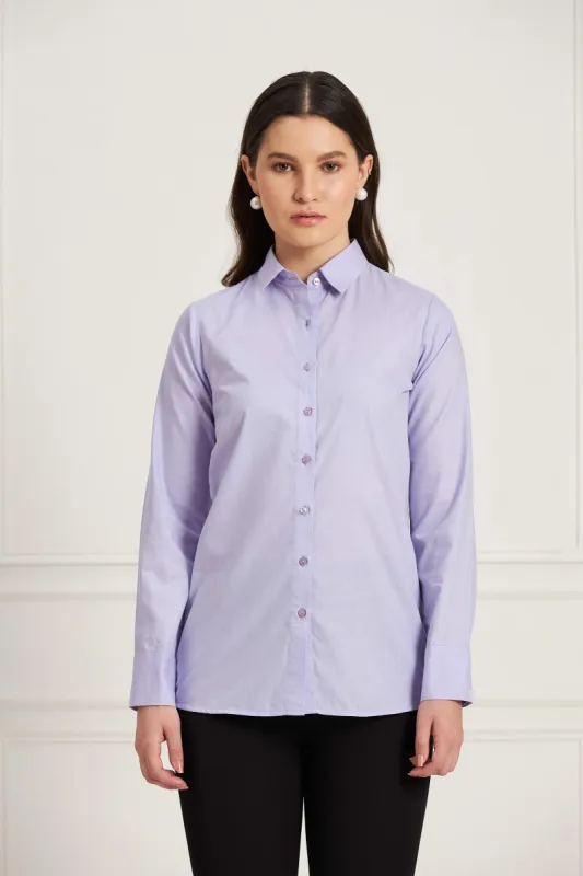 Pristine-Lavender Button Down Shirt - Lavender sold by Salt Attire