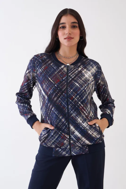 Gio Geometric Bomber Jacket - Multicolor sold by Salt Attire