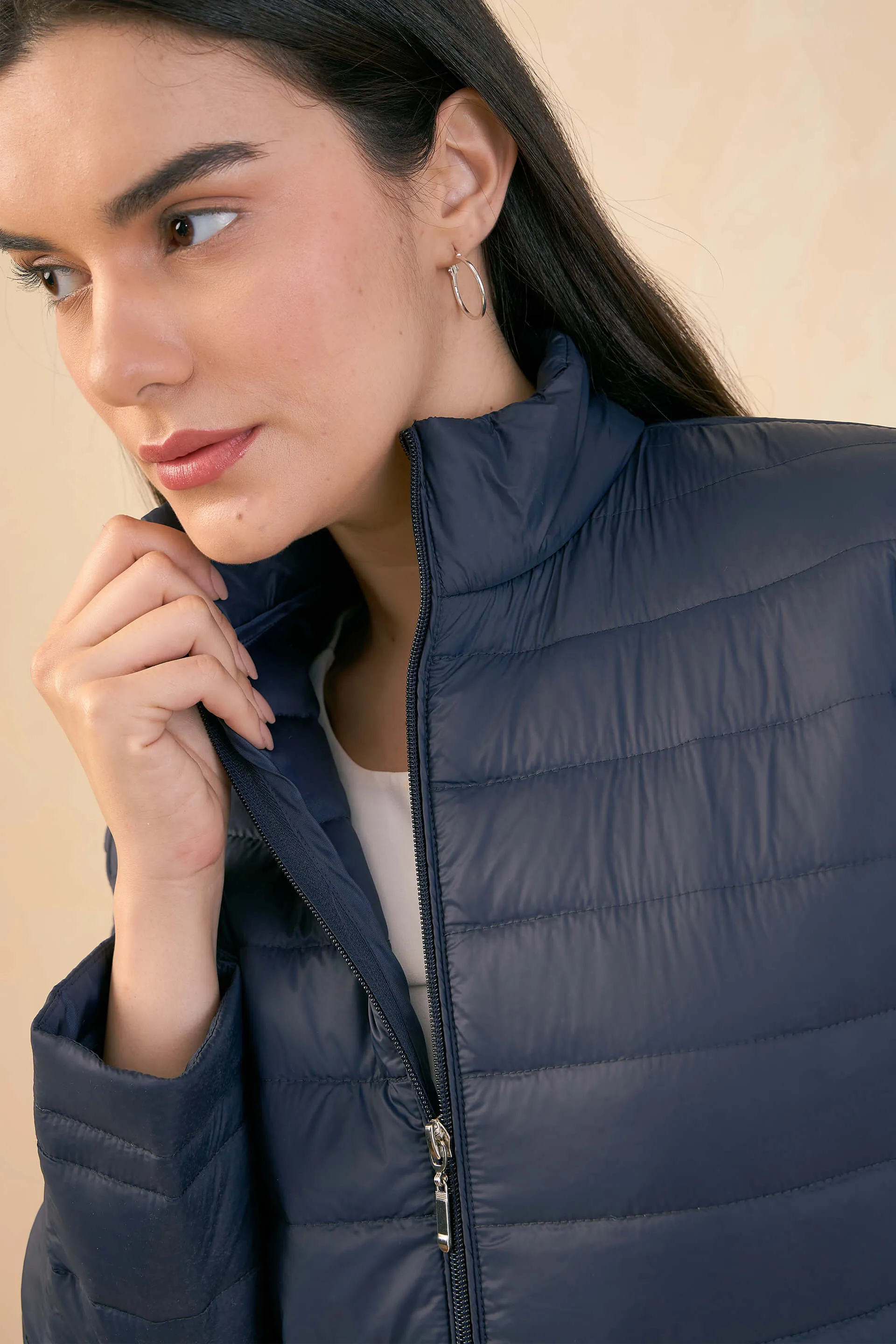 Maeve-Navy Puffer Jacket - Navy sold by Salt Attire product image thumbnail 4