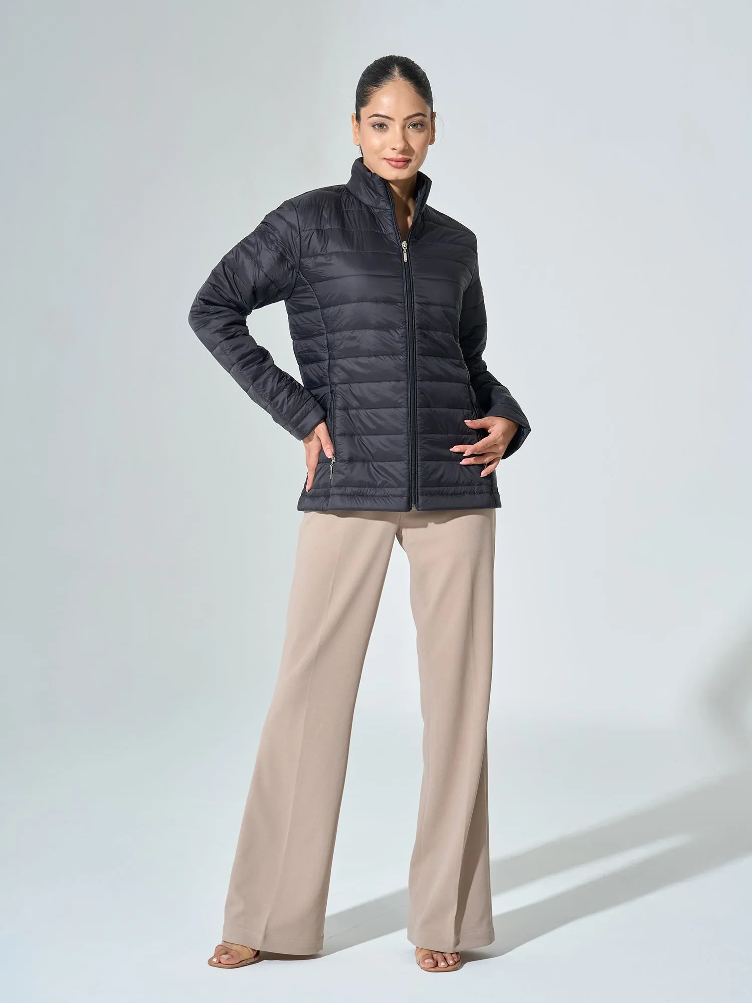 Maeve-Black Puffer Jacket - Black sold by Salt Attire product image thumbnail 4