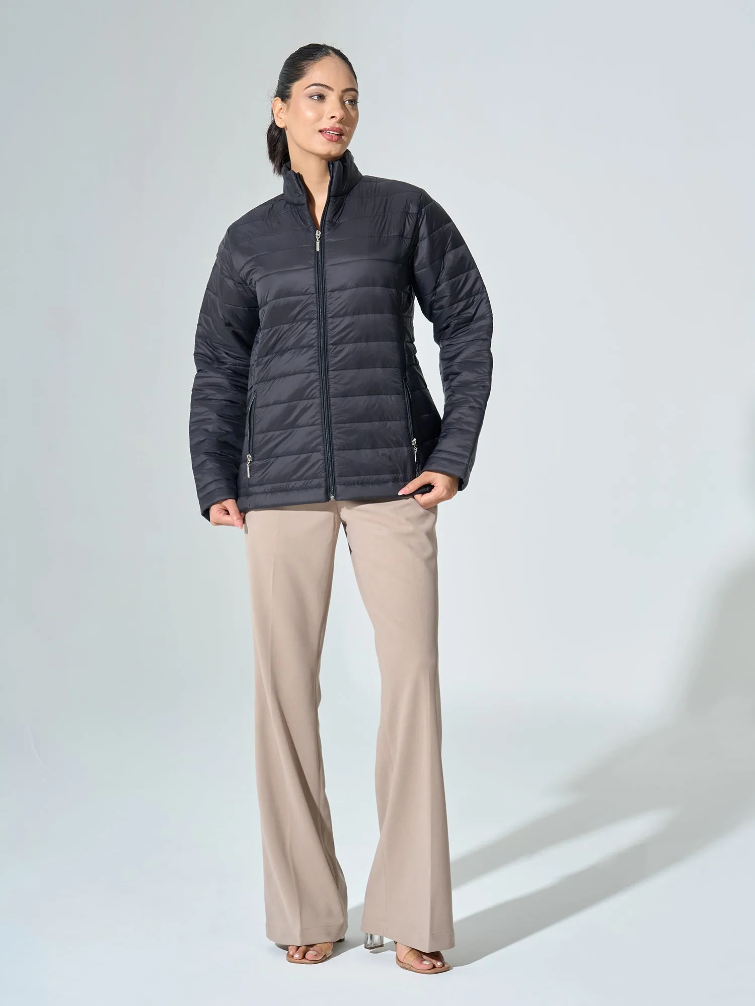 Maeve-Black Puffer Jacket - Black sold by Salt Attire product image thumbnail 5