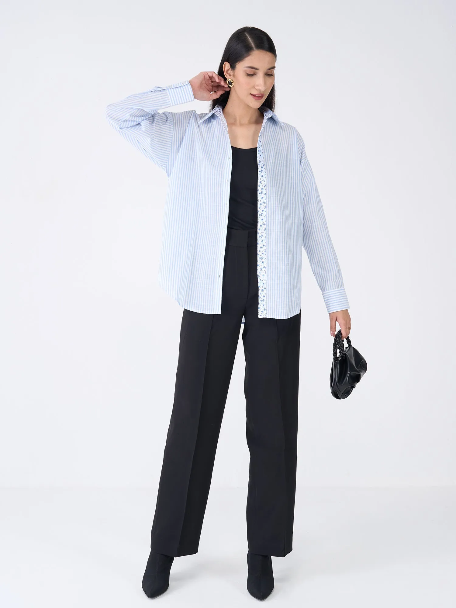 Coasta Striped Button Down Shirt - White & Blue sold by Salt Attire product image thumbnail 3