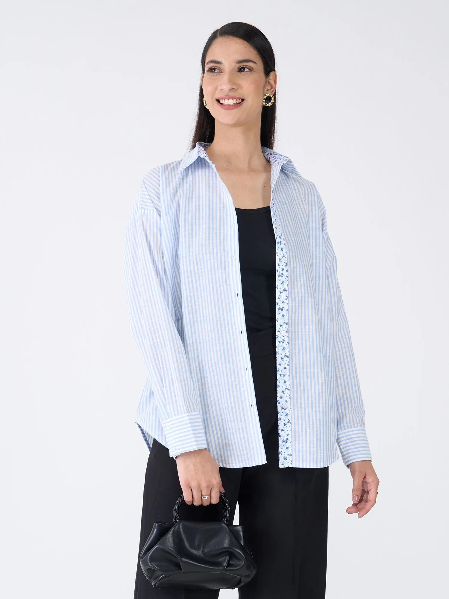 Coasta Striped Button Down Shirt - White & Blue sold by Salt Attire product image thumbnail 5