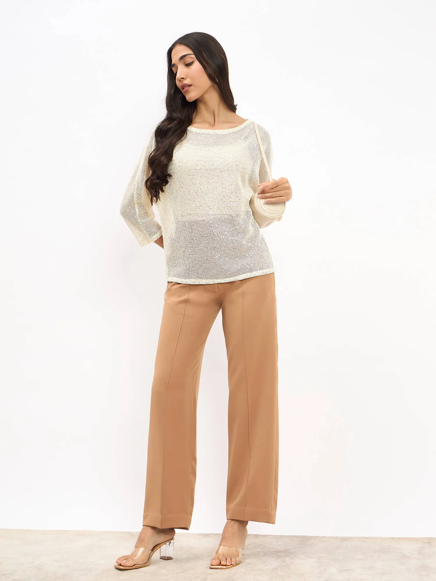 Eileen Dolman Sleeve Top - Ivory sold by Salt Attire product image thumbnail 4