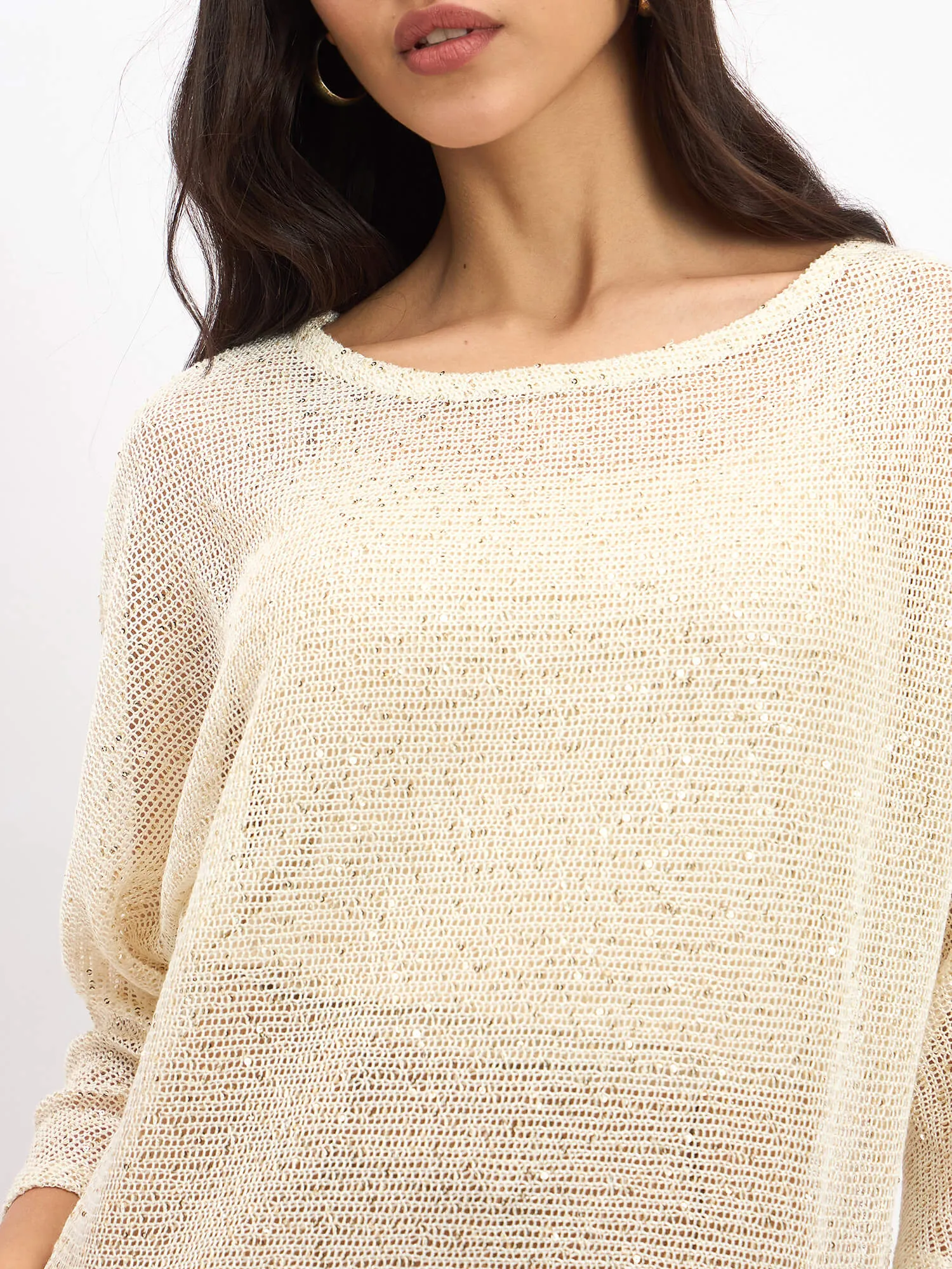 Eileen Dolman Sleeve Top - Ivory sold by Salt Attire product image thumbnail 5