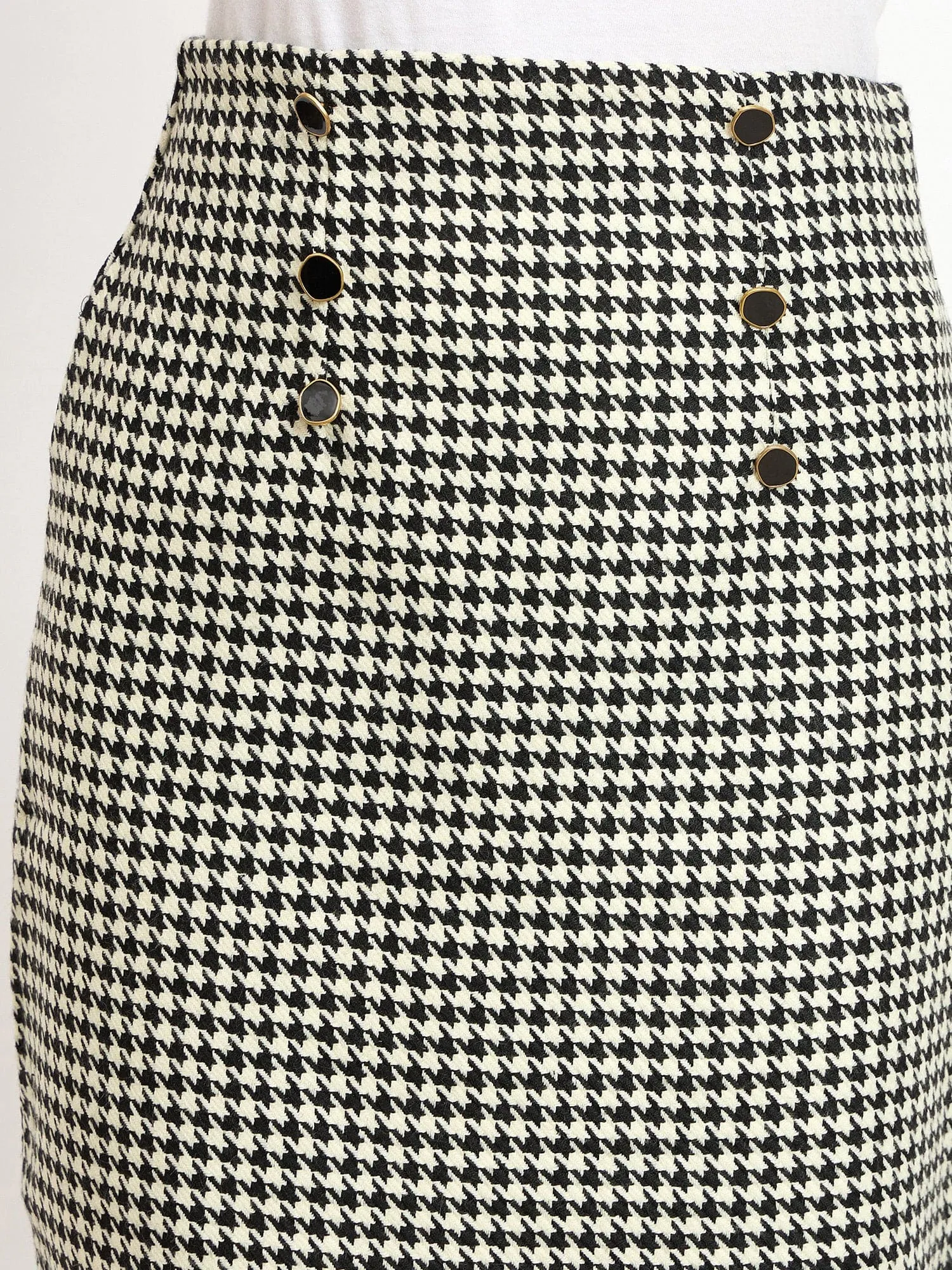 Tinsley Embellished Tweed Skirt -Black & White sold by Salt Attire product image thumbnail 2