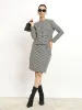 Susie Button Down Short Jacket - Black & White sold by Salt Attire