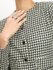 Susie Button Down Short Jacket - Black & White sold by Salt Attire