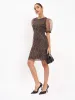 Parker Animal Print Shift Dress - Black & Brown sold by Salt Attire