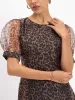 Parker Animal Print Shift Dress - Black & Brown sold by Salt Attire