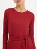 Agnes Longline Rib Knit Dress - Red sold by Salt Attire